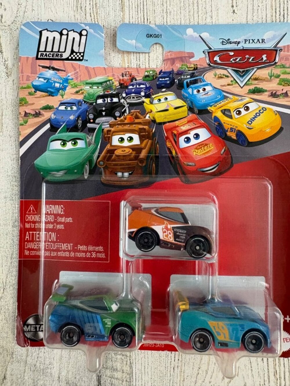 DISNEY CARS Mini Racers Set of 3 Jim Reverick Tim Treadless Michael Rotor NEW